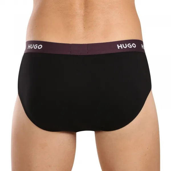 3PACK pánske slipy HUGO čierné (50517879 989) L