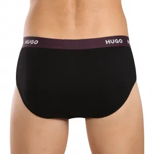 3PACK pánske slipy HUGO čierné (50517879 989) L