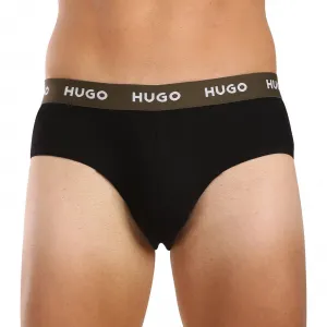 3PACK pánske slipy HUGO čierné (50517879 989) L