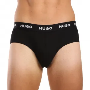 3PACK pánske slipy HUGO čierné (50517879 989) L