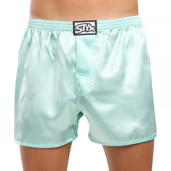 3PACK pánske trenky Styx klasická guma saténové viacfarebné (3C06372) M, trenírky