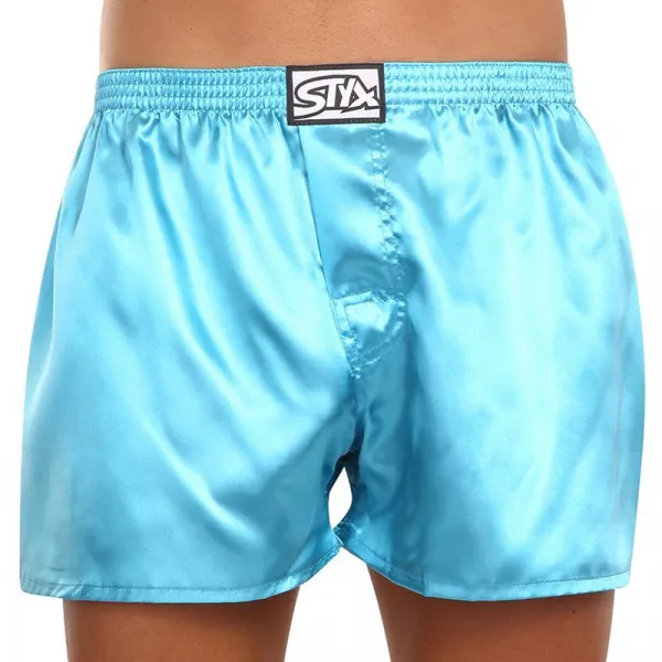 3PACK pánske trenky Styx klasická guma saténové viacfarebné (3C06372) M, trenírky