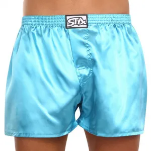 3PACK pánske trenky Styx klasická guma saténové viacfarebné (3C06372) M, trenírky