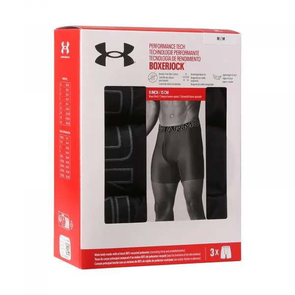 3PACK pánske boxerky Under Armour čierne (1383878 001) S, trenky