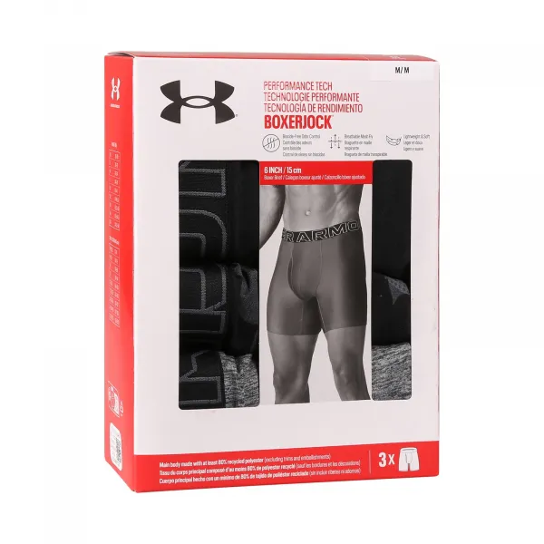 Pánske boxerky UNDER ARMOUR 3 PACK-M UA Perf Tech Nov 6in - 3pk
