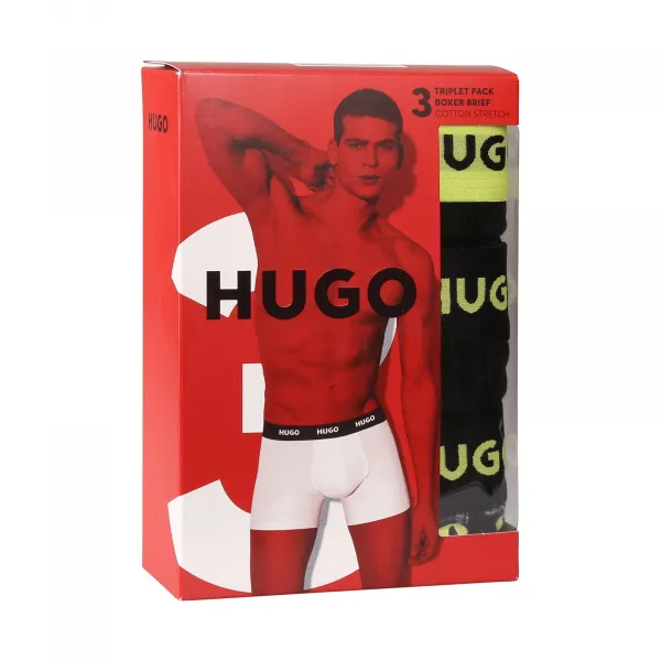 3PACK pánske boxerky HUGO viacfarebné (50517887 983) M, trenky