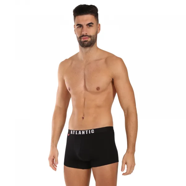 3PACK pánske boxerky Atlantic čierne (3MH-011black) M, trenky