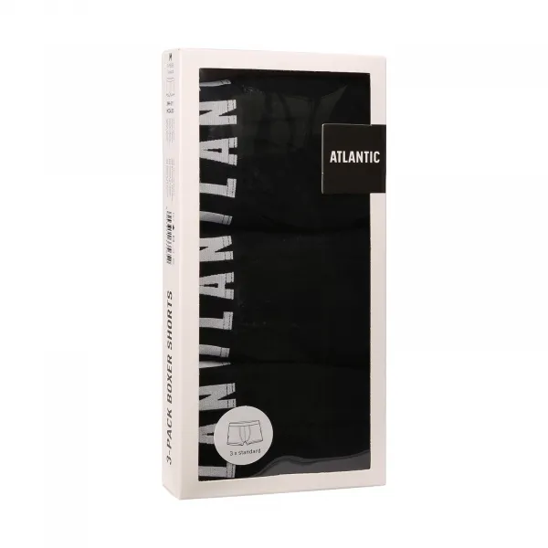 3PACK pánske boxerky Atlantic čierne (3MH-011black) M, trenky