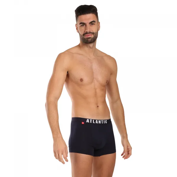 3PACK pánske boxerky Atlantic tmavo modré (3MH-011blue) M, trenky