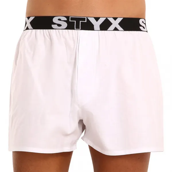3PACK pánske trenky Styx športová guma biele (3B1061) M, trenírky