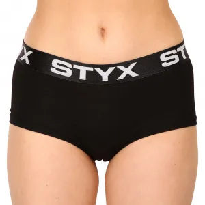 3PACK dámske nohavičky Styx s nohavičkou čierne (3IN0960) L