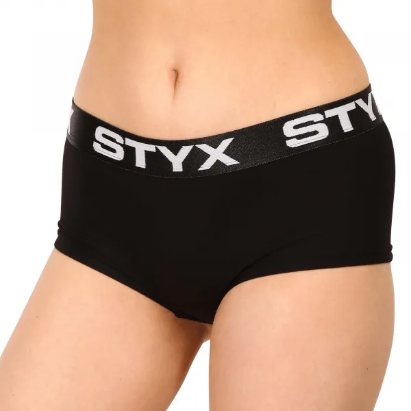 3PACK dámske nohavičky Styx s nohavičkou čierne (3IN0960) L
