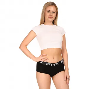 3PACK dámske nohavičky Styx s nohavičkou čierne (3IN0960) L