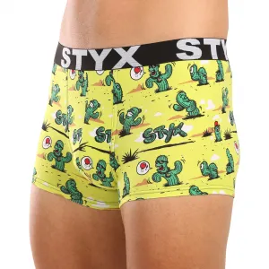 Pánske boxerky Styx art športová guma nadrozmer kaktusy (R1351) 5XL, trenky