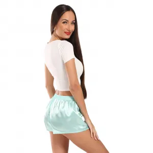 Dámske trenky Styx klasická guma saténové svetlo zelené (L1162) 3XL, trenírky