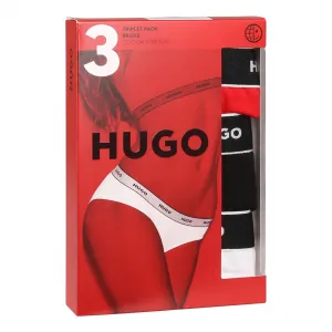 3PACK dámske nohavičky HUGO viacfarebné (50480157 968) S
