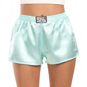 3PACK dámske trenky Styx klasická guma saténové viacfarebné (3L06352) M, trenírky