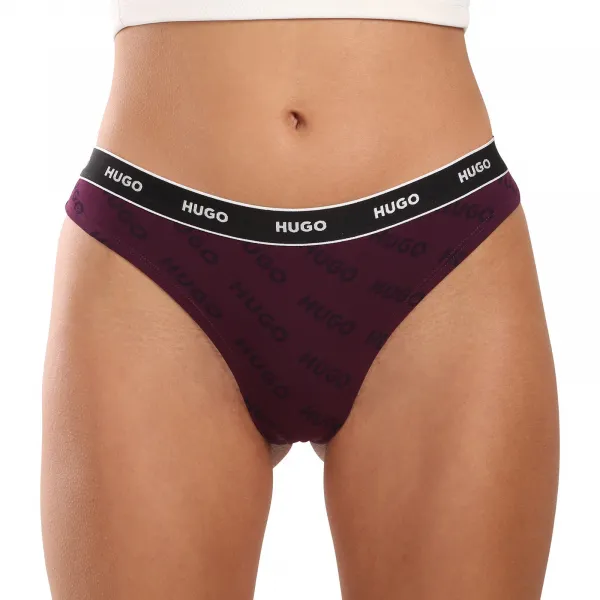 3PACK dámske tangá HUGO viacferbná (50495870 520) M