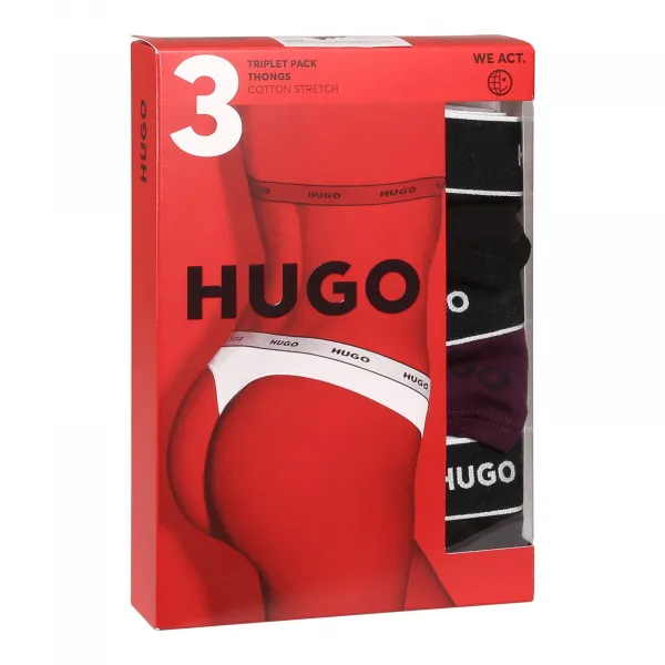 3PACK dámske tangá HUGO viacferbná (50495870 520) M