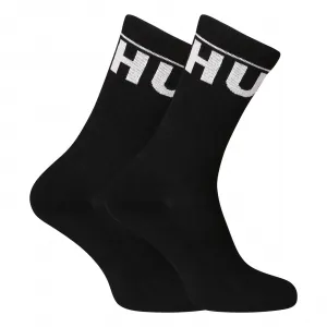 2PACK ponožky HUGO vysoké čierne (50510647 001) M