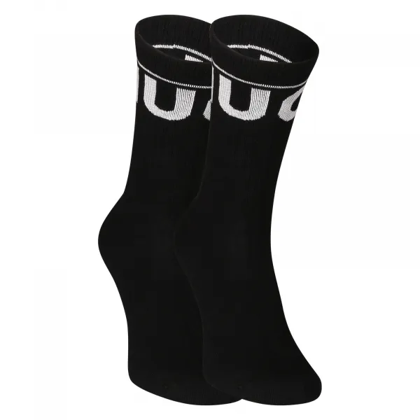 2PACK ponožky HUGO vysoké čierne (50510647 001) M