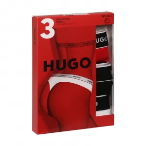 3PACK dámske tangá HUGO viacferbná (50480150 968) M