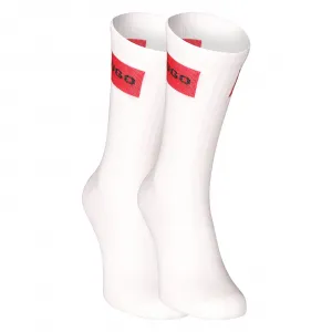 2PACK ponožky HUGO vysoké bielé (50510640 100) M