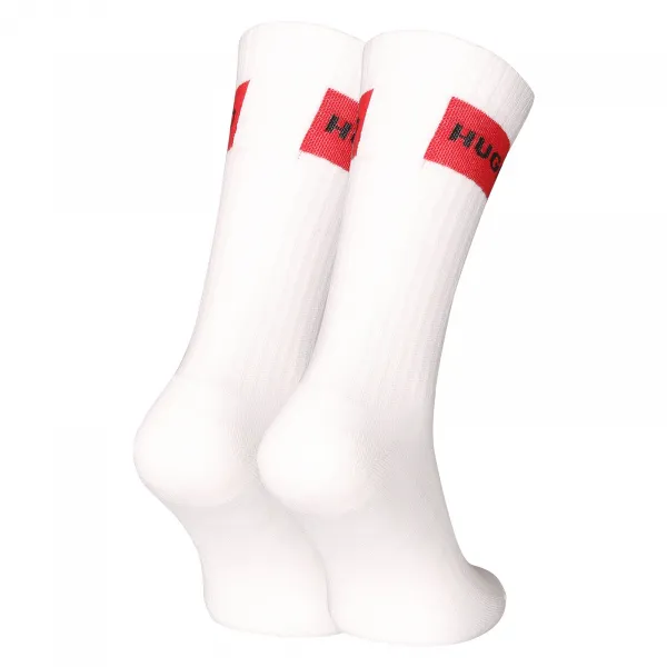 2PACK ponožky HUGO vysoké bielé (50510640 100) M