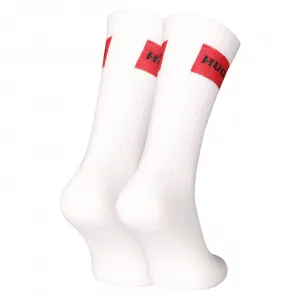2PACK ponožky HUGO vysoké bielé (50510640 100) M