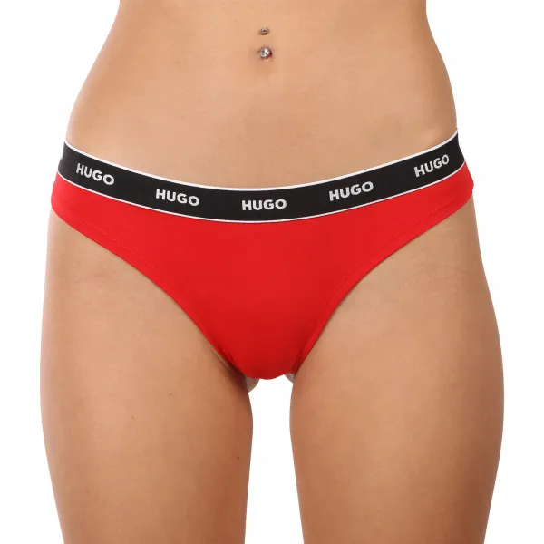 3PACK dámske tangá HUGO viacferbná (50480150 968) M