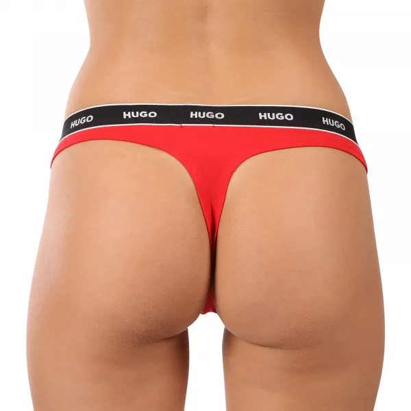 3PACK dámske tangá HUGO viacferbná (50480150 968) M