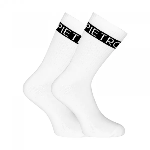 3PACK ponožky Pietro Filipi športové vysoké bielé (3POB1) M