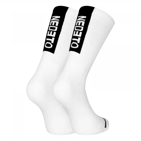 3PACK ponožky Nedeto športové vysoké bielé (3NOB2) S
