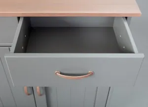 Kombinovaná komoda z masívu weston - šedá/hnedá