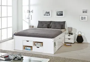 Posteľ z masívu 180x200cm s výsuvnými nočnými stolíkmi a úložným