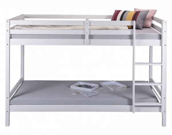 Poschodová posteľ z masívu 90x200cm sully - biela