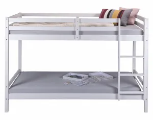 Poschodová posteľ z masívu 90x200cm sully - biela