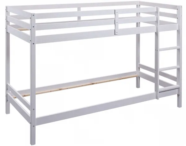Poschodová posteľ z masívu 90x200cm sully - biela