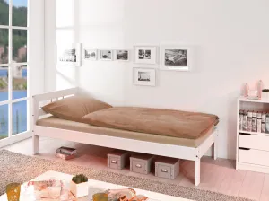 Jednolôžková posteľ BILLY, 90x200, borovica, biela