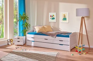 Posteľ z masívu 90x190cm s prístelkou a úložným priestorom janett -