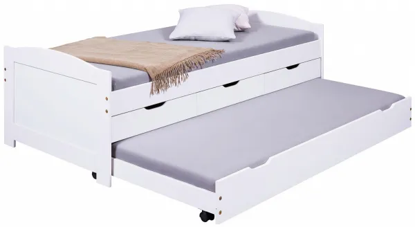 Posteľ z masívu 90x190cm s prístelkou a úložným priestorom janett -