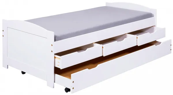Posteľ z masívu 90x190cm s prístelkou a úložným priestorom janett -
