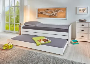 Výsuvná posteľ LOTAR biela 90x200 cm