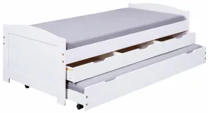 Posteľ z masívu 90x190cm s prístelkou a úložným priestorom janett -