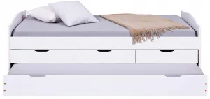 Posteľ z masívu 90x190cm s prístelkou a úložným priestorom janett -