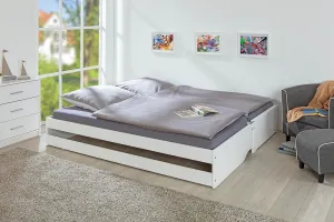 Výsuvná posteľ LOTAR biela 90x200 cm