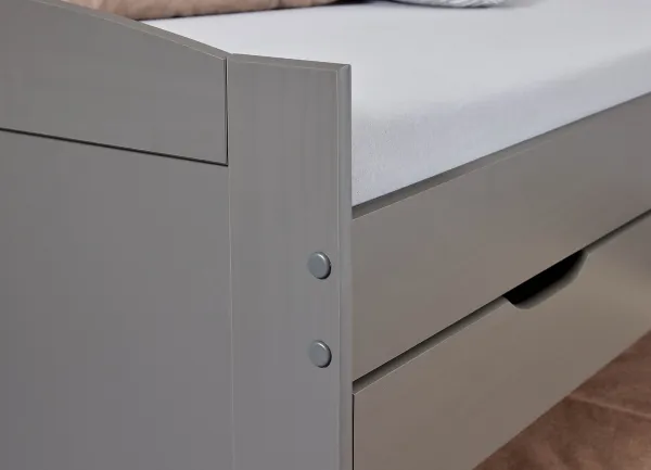 Posteľ z masívu 90x200cm s prístelkou a úložným priestorom janett -
