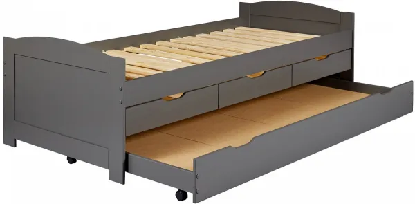 Posteľ z masívu 90x200cm s prístelkou a úložným priestorom janett -