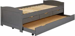 Posteľ z masívu 90x200cm s prístelkou a úložným priestorom janett -