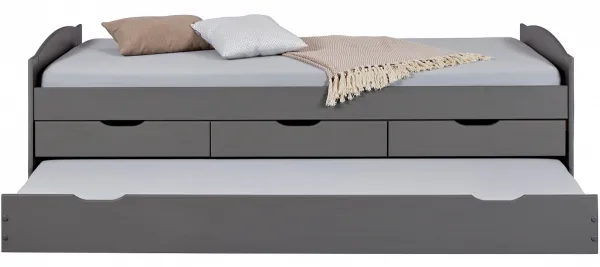Posteľ z masívu 90x200cm s prístelkou a úložným priestorom janett -